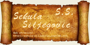 Sekula Šiljegović vizit kartica